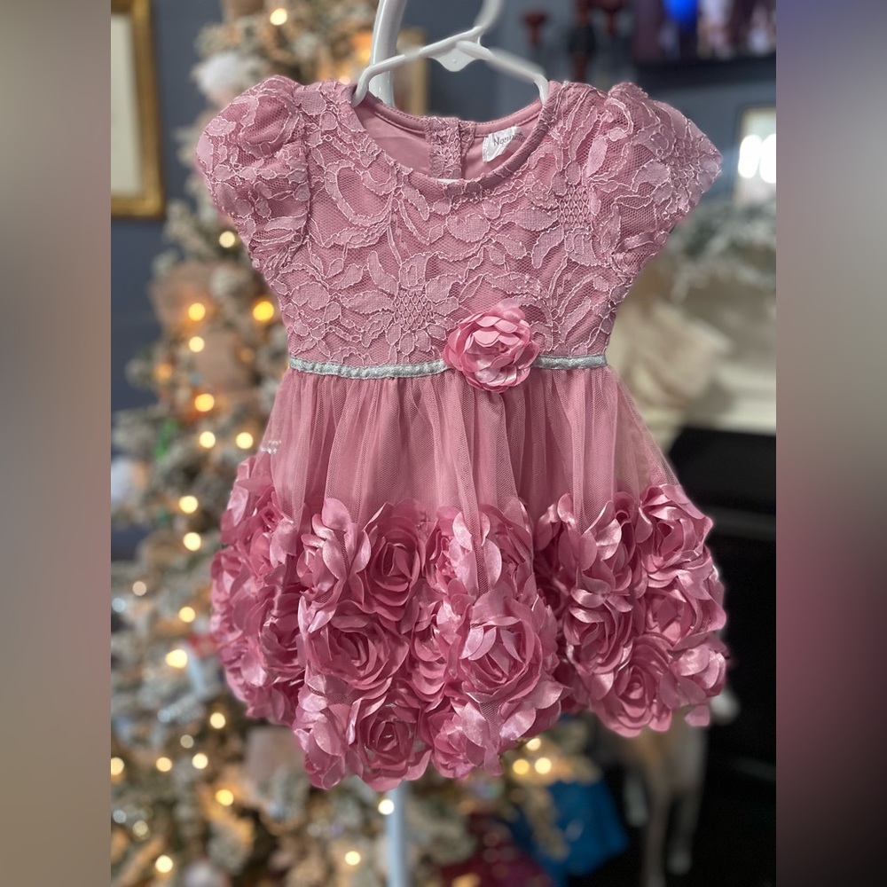Pink rosette dress